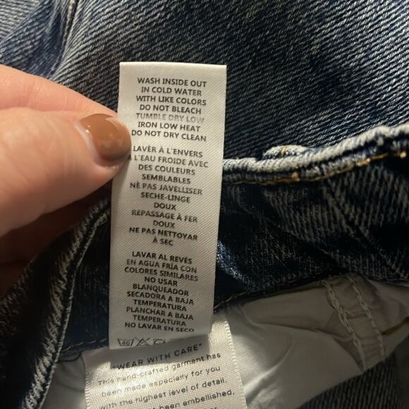 NEW Good American Distressed Blue Jeans Women's Size 6 / 28 NWT - Picture 6 of 9